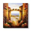 Çiçekli Sokak Tablosu 30 x 30