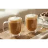 Çift Cidarlı Borosilikat Cam Kupa, Kulplu, Şeffaf, 250 ml