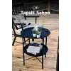 Çift tepsili katlanır sehpa