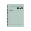 Çizgili Sert Kapak Spiralli Draft Defter Yeşil 17x24
