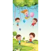 Çocuklar Desenli Kapı Giydirme Sticker Folyosu