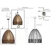 Corde Bamboo Tekli Sarkıt Avize