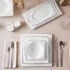 Crystal İxir Yemek Takımı, Platin, 56 Parça, 12 Kişilik