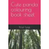 Cute panda colouring book sheet