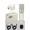 CX1-PH Kondanser Stüdyo Mikrofon Phantom Power Kulaklık Stand Full Set