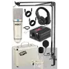CX1-PH Kondanser Stüdyo Mikrofon Phantom Power Kulaklık Stand Full Set