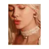 Dantelli Tasma Kolye-Choker Kolye
