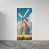 Değirmen Desenli Kapı Giydirme Sticker Folyosu