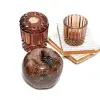 Dekoratif Amber Apple Heykel (16 cm)