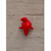 Dekoratif Tekli Kuş Modern Askılık Duvar Dekoru Askılık Kırmızı