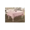 Denizli Çeyiz Dantelli Masa Örtüsü Pembe 160x220