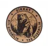 Dikkat Ayı Çıkabilir Taş Düşebilir deri arma patch