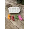 Dilek Çorabı Mini Dörtlü Mum Kalıbı (Silikon)