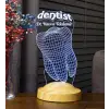 Diş Hekimi Temalı 3D LED Lamba, Diş Doktoruna