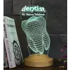Diş Hekimi Temalı 3D LED Lamba, Diş Doktoruna