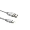 DLC2528M 1.2 Metre Elastik Type-C Kablo, Gri