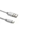 DLC2528M 1.2 Metre Elastik Type-C Kablo, Gri