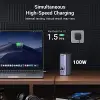 Docking Station Triple Display, 12-in-1 USB C MacBook Docking Station with 2 HDMI DP 8K, 10 Gbps USB C and USB-A Data, 100W PD Charging, Ethernet, Audio, SD TF Card Reader for Mac OS, Windows