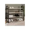 Doğal Ahşap 4 KAtlı Raf Ünitesi