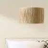 Doğal Kağıt Rafya Modern Ve Bohem Krem Avize