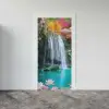 Doğal Şelale Görünümlü Kapı Sticker Folyosu