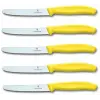 Domates bıçağı, ekmek bıçağı, sofra bıçağı seti, 5 parça, Swiss Classic (siyah)