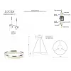 Dorada Orta Boy Ledli Krom Avize 40w 3000k