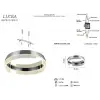 Dorada Orta Boy Ledli Krom Plafonyer 40w 3000k