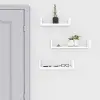 Duvar Rafları, 3lü Set, U Şeklinde Yüzer Raflar, Mdf, Beyaz, Lws40Wt