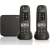 E630 A + E630H Duo AB Siyah Kablosuz sabit hat Analog telefon DECT