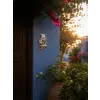 El Yapımı Seramik Kuş Figürlü Kapı Numarası Dekoratif Ev Numarası, Mavi, 5