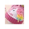 Eldiven, Unicorn Aplikeli Örme Bere ve İkili Set