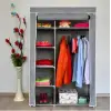 ELİT YANDAN RAFLI ÇELİK PROFİLLİ BEZ DOLAP - GRİ