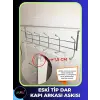 Eski Tip Dar Kulaklı Kapı Arkası Askısı, 2 Adet, Eski Tip Kapı Askısı, 12 Topçuklu, Paslanmaz Kapı Üzeri Askısı, Dar Kapı Askısı