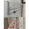 Eski Tip Dar Kulaklı Kapı Arkası Askısı, 2 Adet, Eski Tip Kapı Askısı, 12 Topçuklu, Paslanmaz Kapı Üzeri Askısı, Dar Kapı Askısı