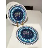 Etnik Fil Desenli Runner, 6lı Supla Set