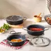 Everyday 3lü Sahan Seti 6 Parça Antrasit