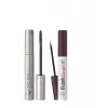 False Lashes Siyah Maskara ve Flash Liner Mürdüm Eyeliner Makyaj Seti