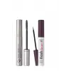 False Lashes Siyah Maskara ve Flash Liner Mürdüm Eyeliner Makyaj Seti