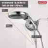 Faucet HydroRain 5-Spray H2Okinetic çift duş başlığı, el spreyi, hortumlu krom duş başlığı, el duş başlıkları, çıkarılabilir duş başlığı, 2,5 GPM akış hızı, krom 58680-25
