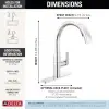 Faucet Keele Pull Down Mutfak Bataryası Krom, Aşağı Çekmeli Püskürtücülü Krom Mutfak Bataryası, Mutfak Lavabo Bataryası, Manyetik Yerleştirme Püskürtme Başlıklı Mutfak Lavabo Bataryası, Krom