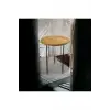 Firkete ayaklı masif panel ahşap yan sehpa