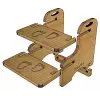 Flat-Pack Ahşap Çocuk Montessori Yükseltici Basamak Merdiven Meşe