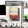 Floor oder Mounted Magazine Rack, Black Metal Mesh