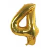 Folyo 4 Rakam Balon, Altın Sarısı