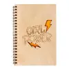 Girl Power Ahşap Kapaklı Defter