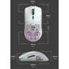 Glo-MS-OW-MW Model O Kablosuz Gaming Mouse Mat, Beyaz