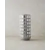 Glossy Stoneware Vazo Silver