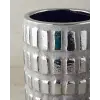 Glossy Stoneware Vazo Silver