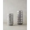 Glossy Stoneware Vazo Silver